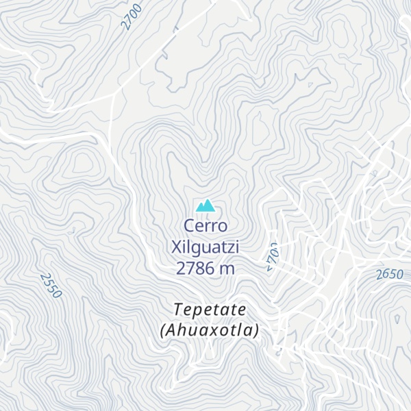 Map of Cerro Xilguatzi
