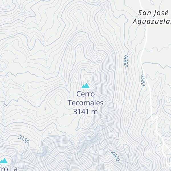 Map of Cerro Tecomales