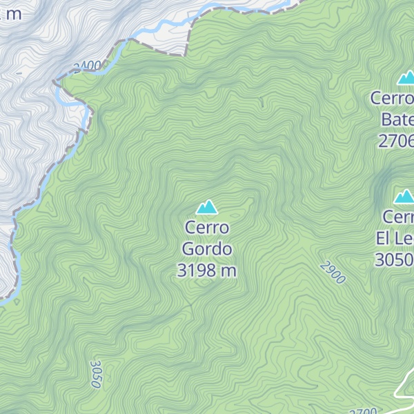Map of Cerro Gordo