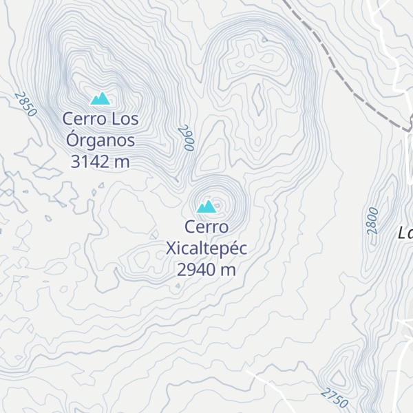 Map of Cerro Xicaltepéc