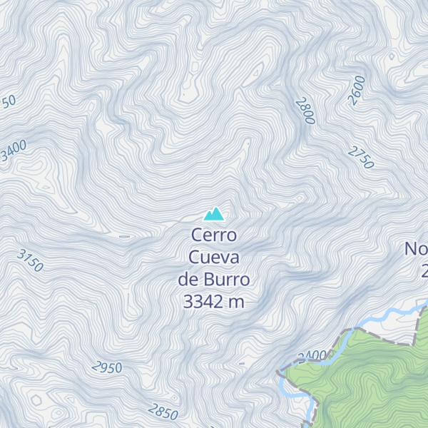Map of Cerro Cueva de Burro