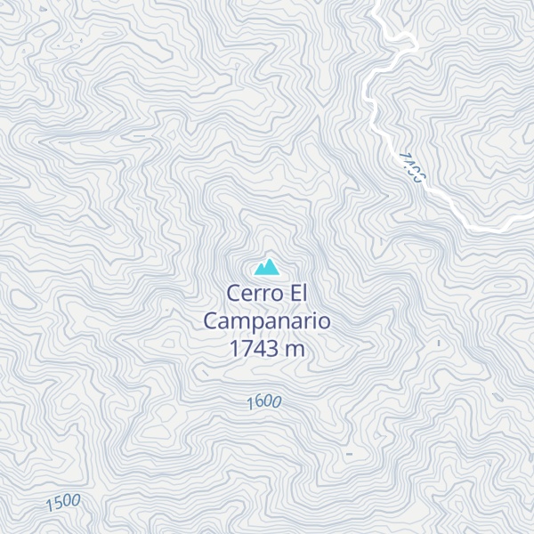 Map of Cerro El Campanario