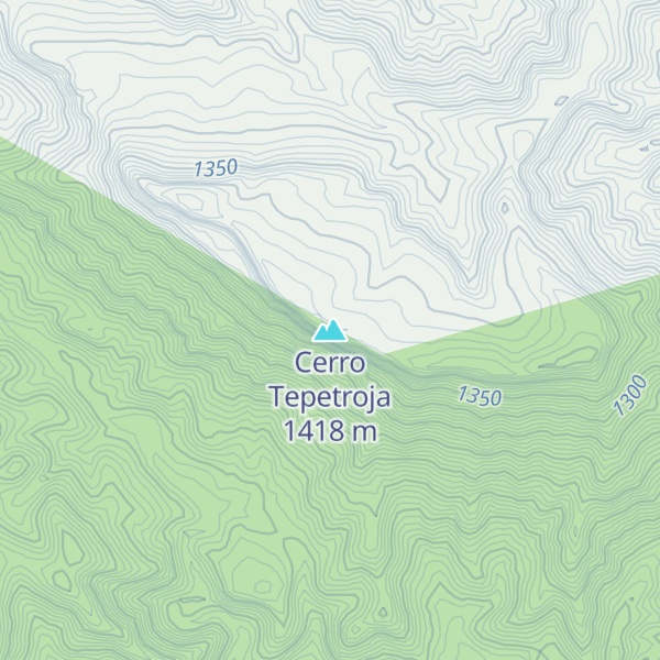 Map of Cerro Tepetroja