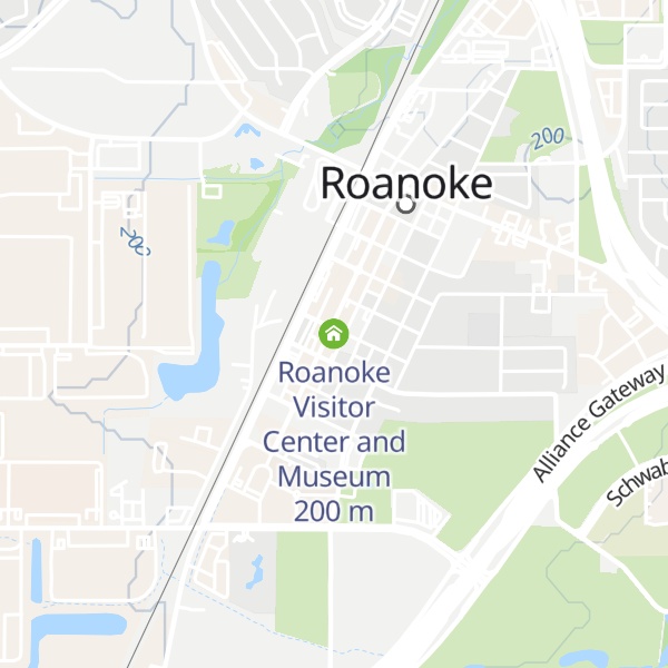 Map of Roanoke Visitor Center and Museum