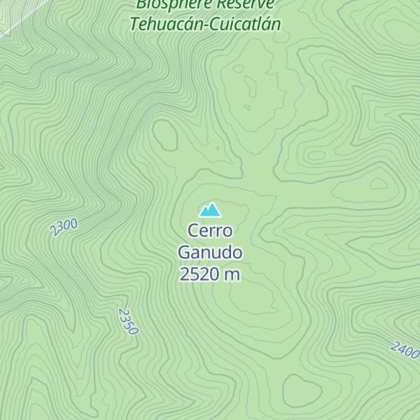Map of Cerro Ganudo