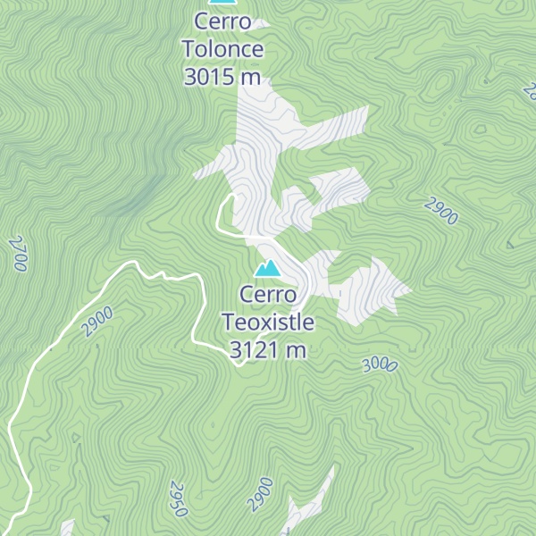 Map of Cerro Teoxistle