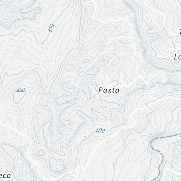 Map of Cerro Paxta
