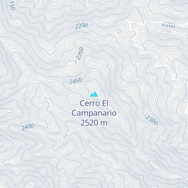 Map of Cerro El Campanario