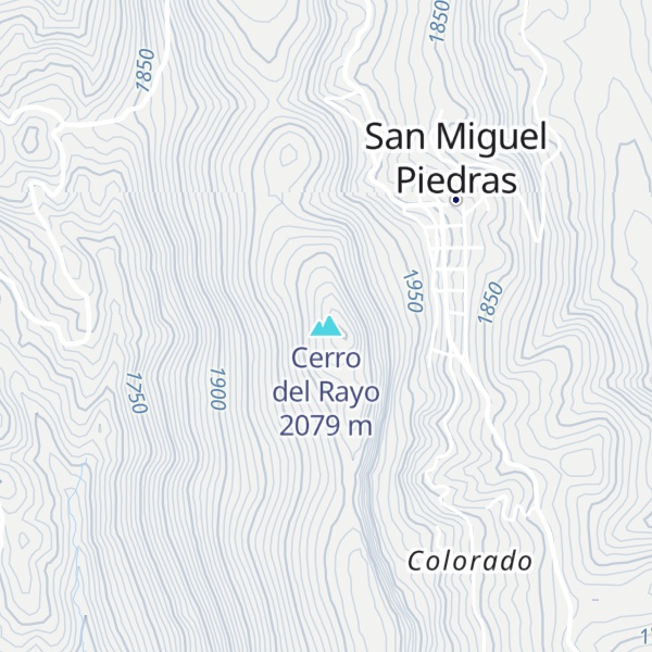 Map of Cerro del Rayo