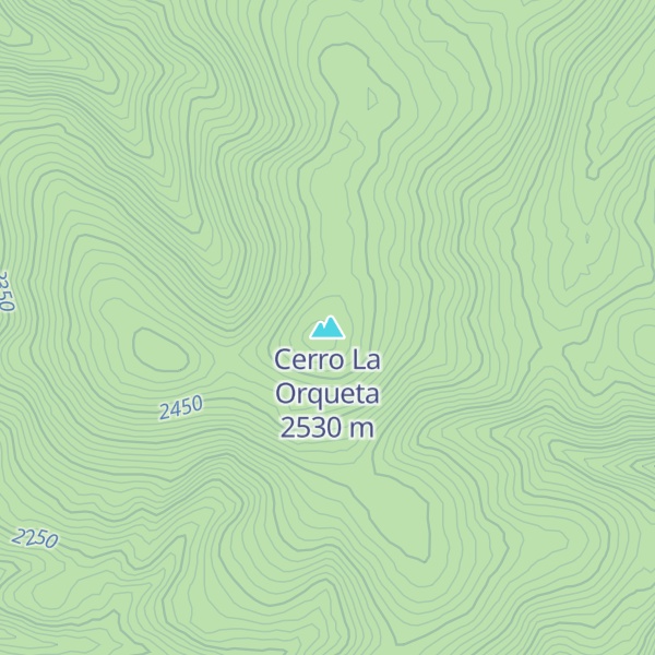 Map of Cerro La Orqueta
