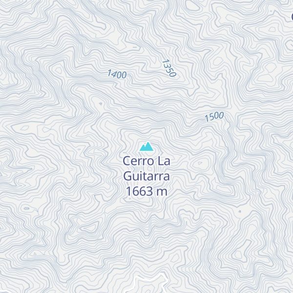 Map of Cerro La Guitarra