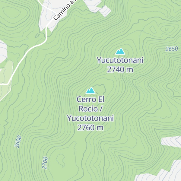 Map of Cerro El Rocío / Yucototonani