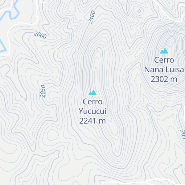 Map of Cerro Yucucui