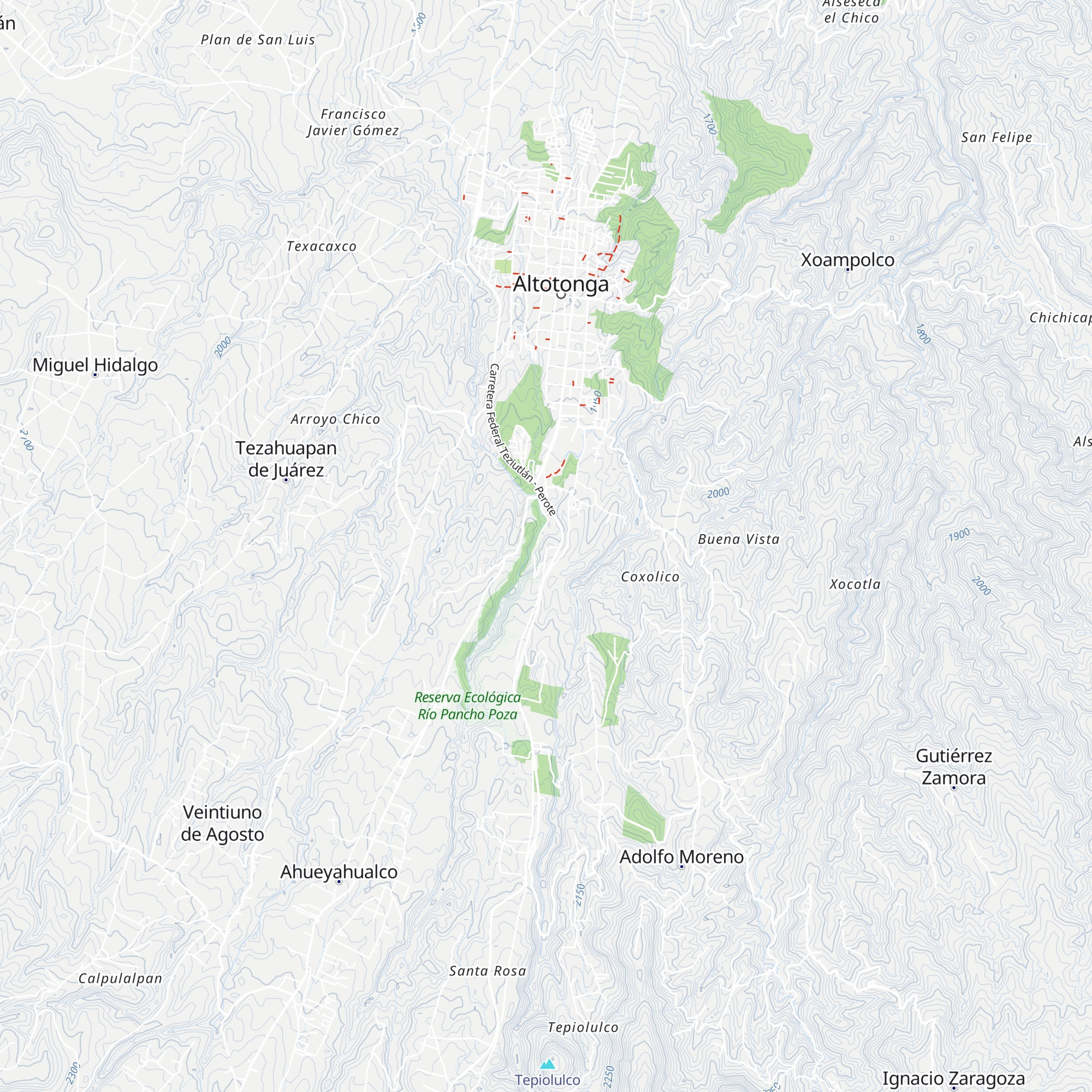 Cabañas El Rincón de Pancho map