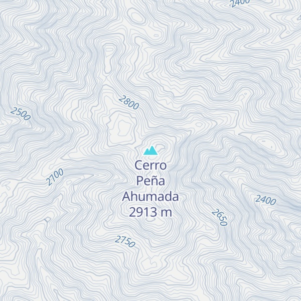 Map of Cerro Peña Ahumada