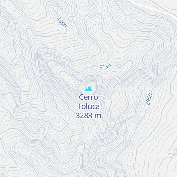 Map of Cerro Toluca