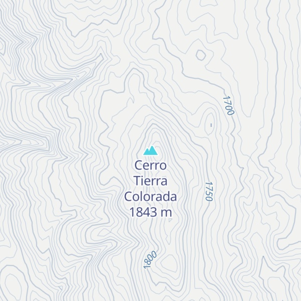 Map of Cerro Tierra Colorada