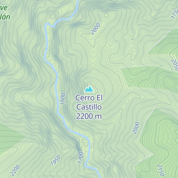 Map of Cerro El Castillo