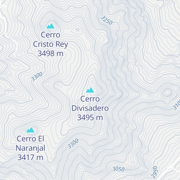 Map of Cerro Divisadero