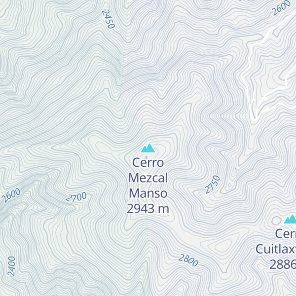 Map of Cerro Mezcal Manso