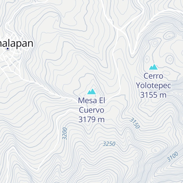 Map of Mesa El Cuervo