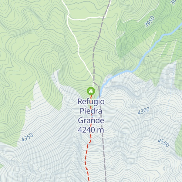 Map of Refugio Piedra Grande