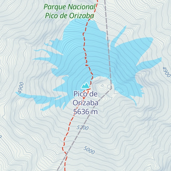 Map of Pico de Orizaba