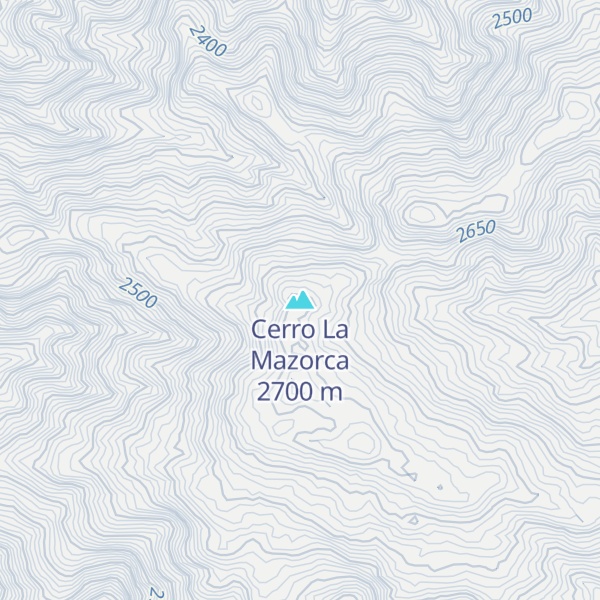 Map of Cerro La Mazorca