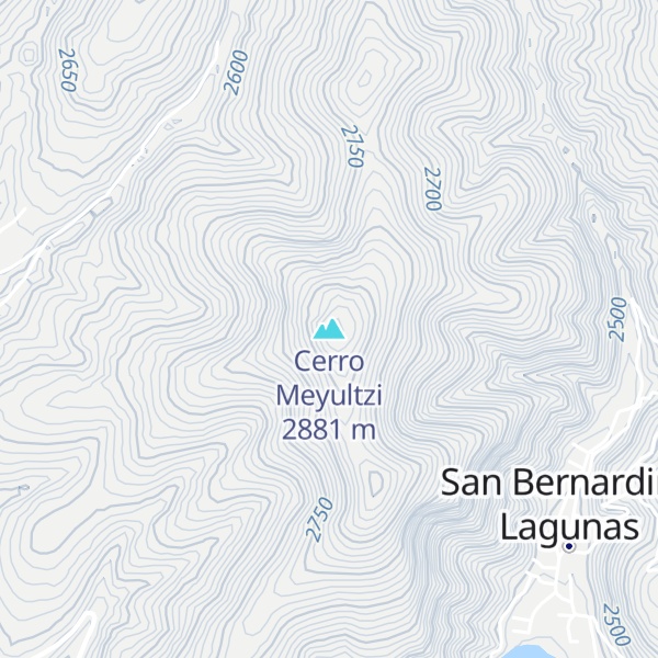 Map of Cerro Meyultzi