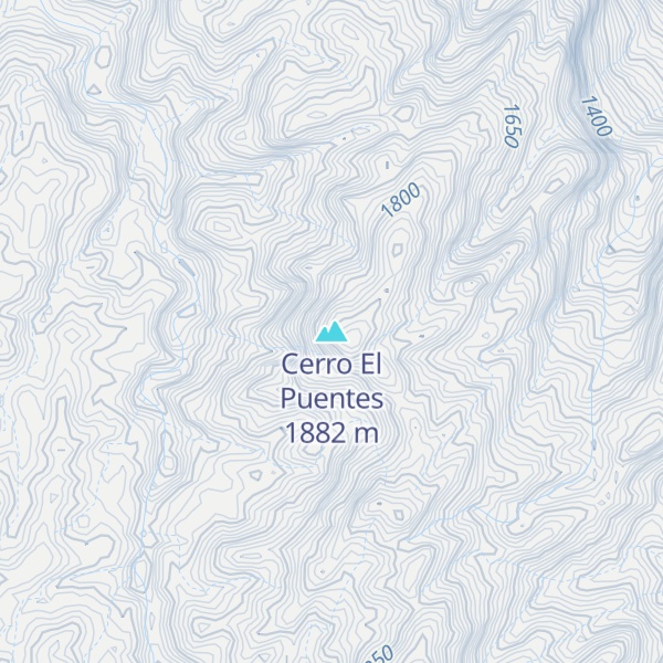 Map of Cerro El Puentes