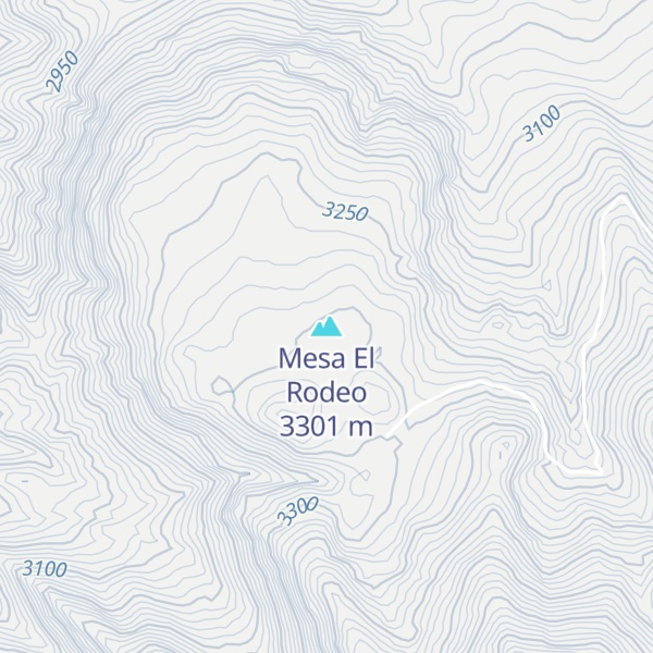 Map of Mesa El Rodeo