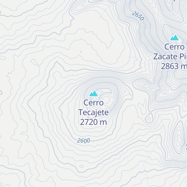 Map of Cerro Tecajete