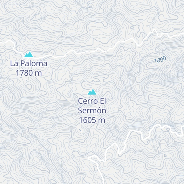 Map of Cerro El Sermón