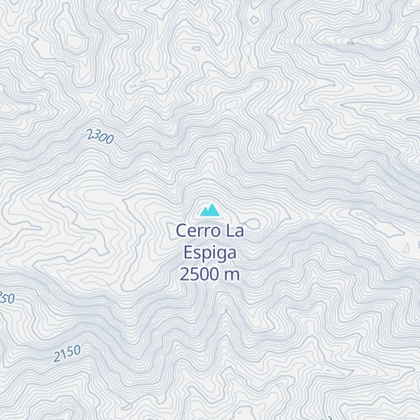 Map of Cerro La Espiga