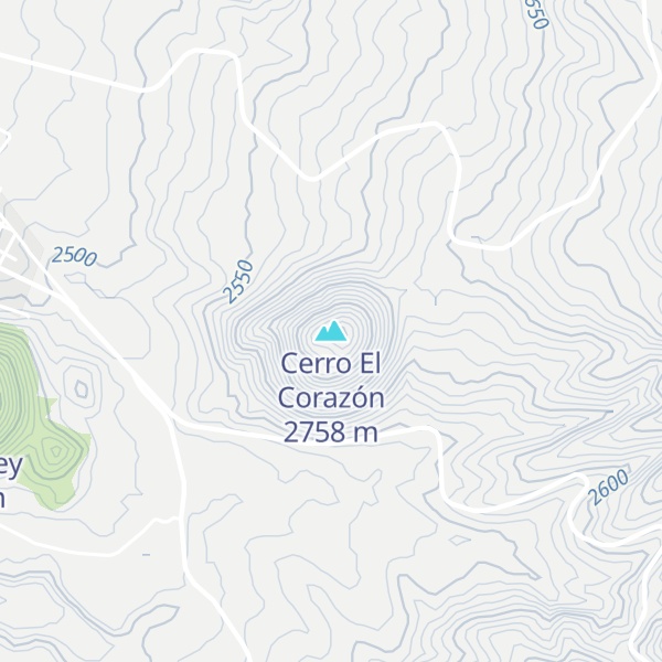 Map of Cerro El Corazón