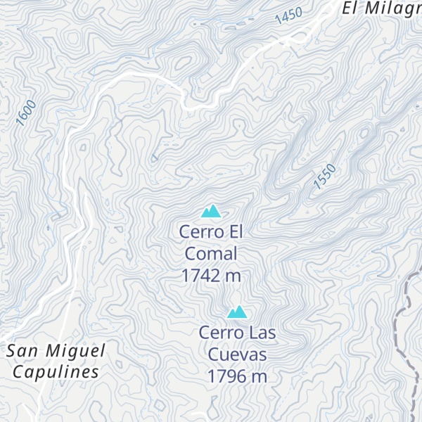 Map of Cerro El Comal