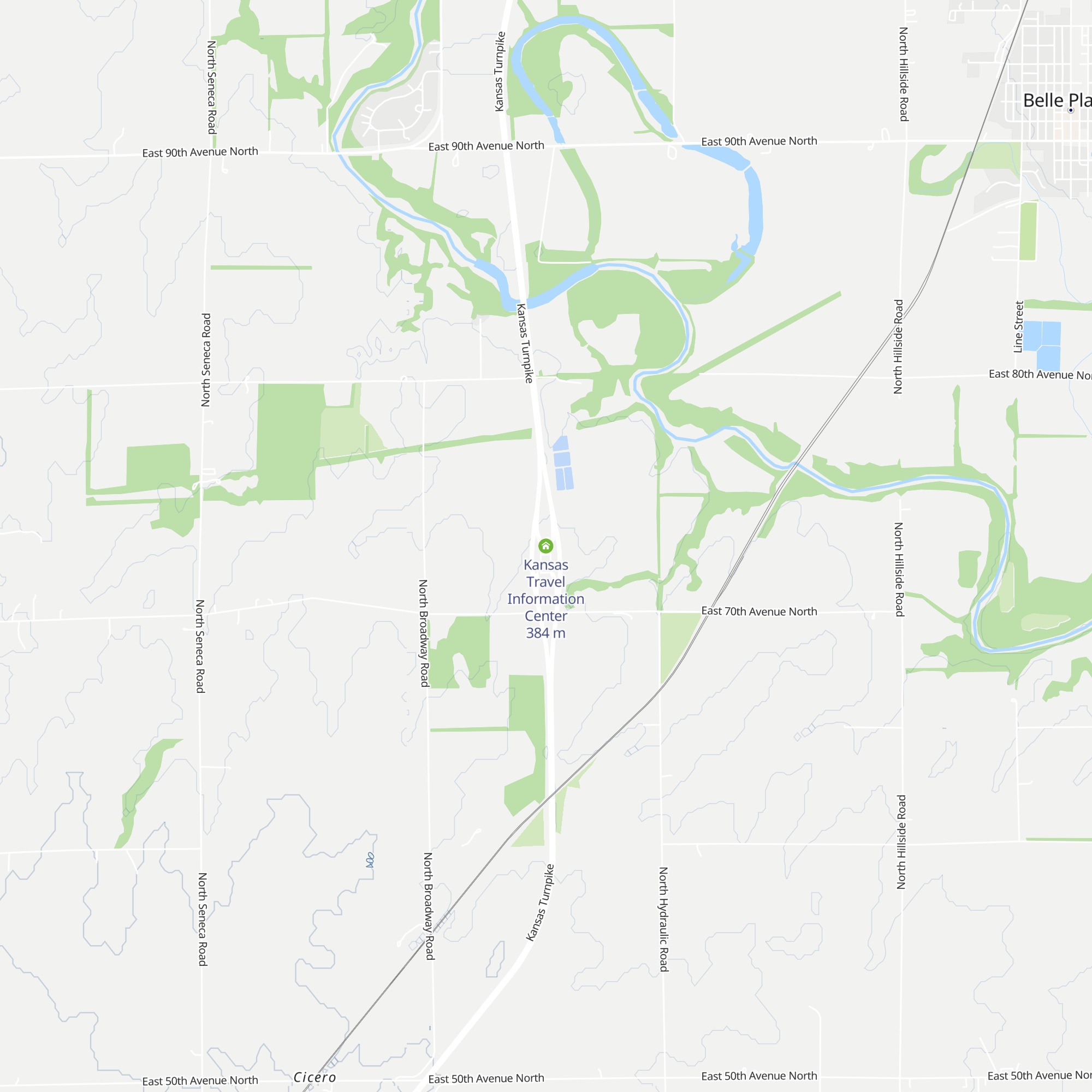 Kansas Travel Information Center map