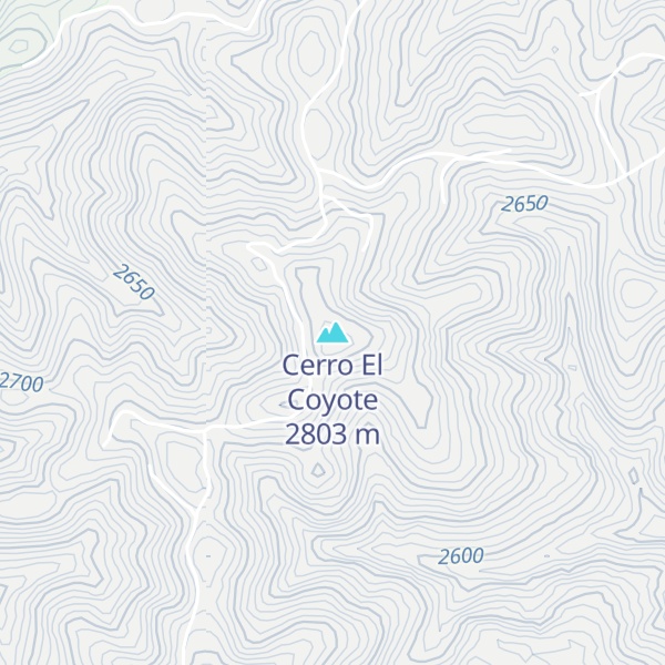 Map of Cerro El Coyote