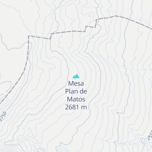 Map of Mesa Plan de Matos