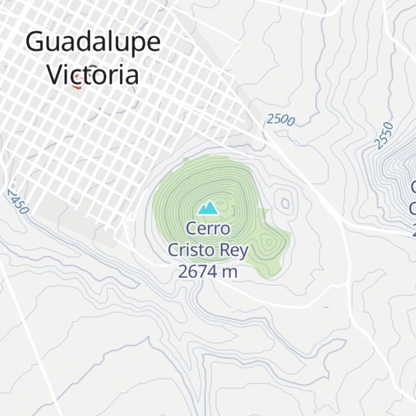 Map of Cerro Cristo Rey