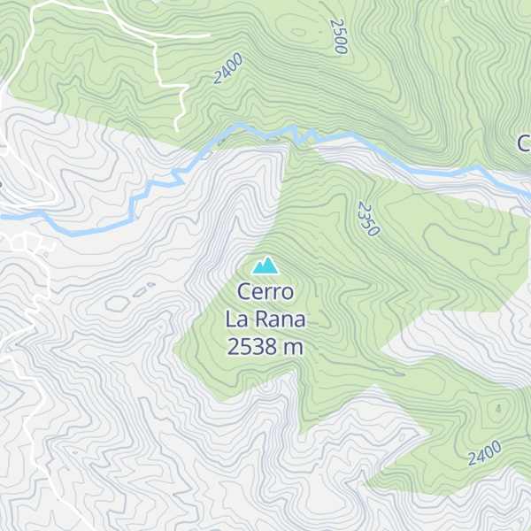 Map of Cerro La Rana