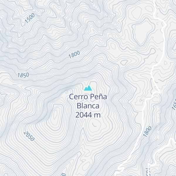 Map of Cerro Peña Blanca