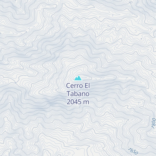 Map of Cerro El Tabano