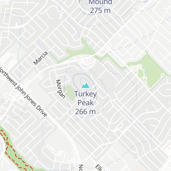 Map of Turkey Peak
