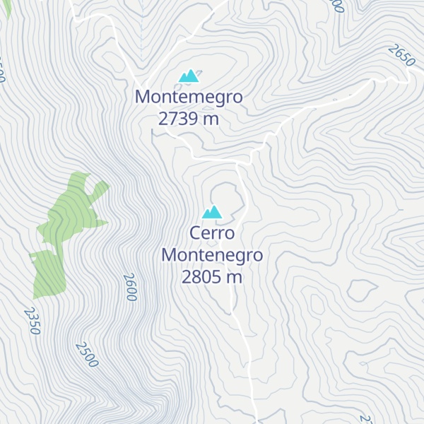 Map of Cerro Montenegro