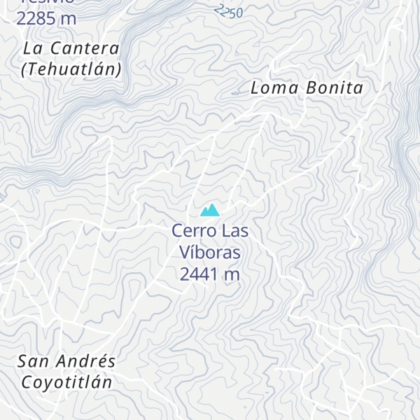 Map of Cerro Las Víboras
