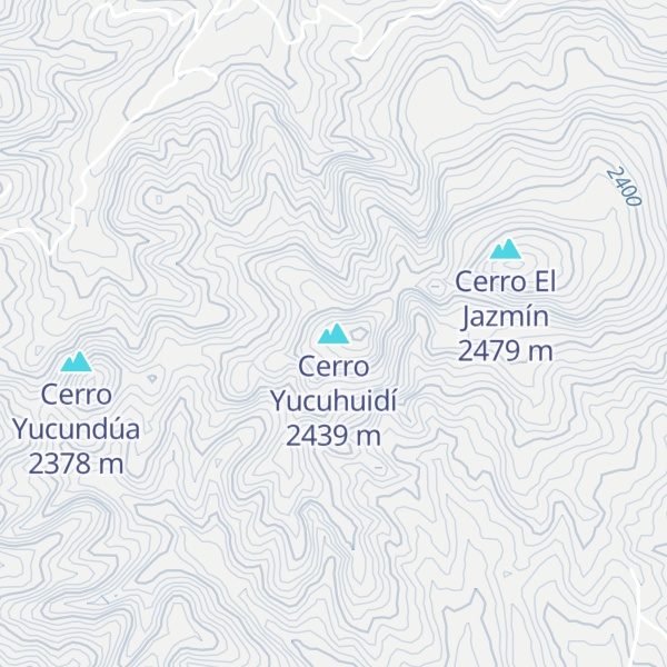 Map of Cerro Yucuhuidí