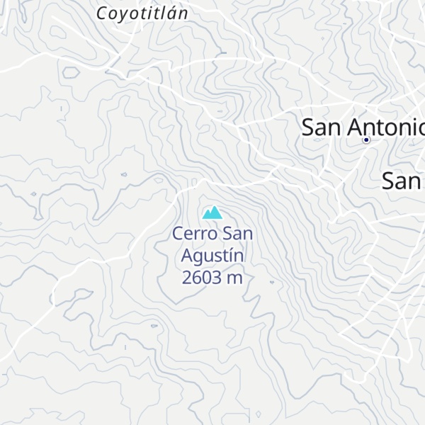 Map of Cerro San Agustín