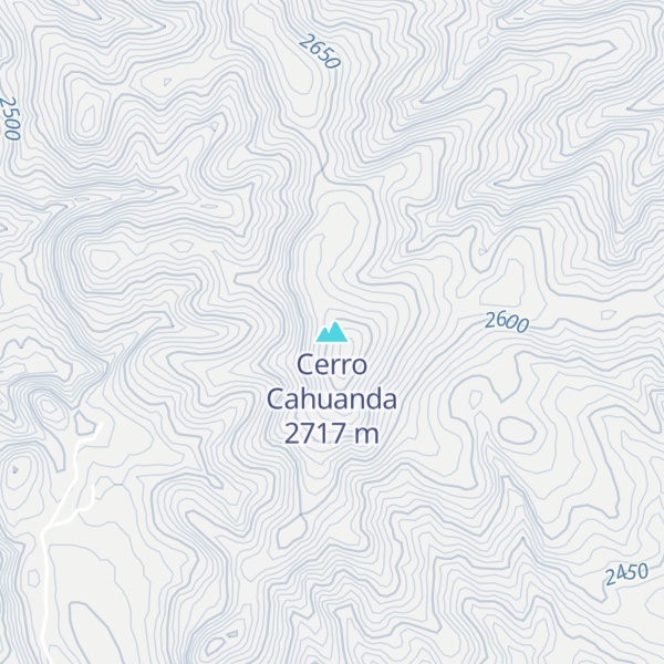 Map of Cerro Cahuanda