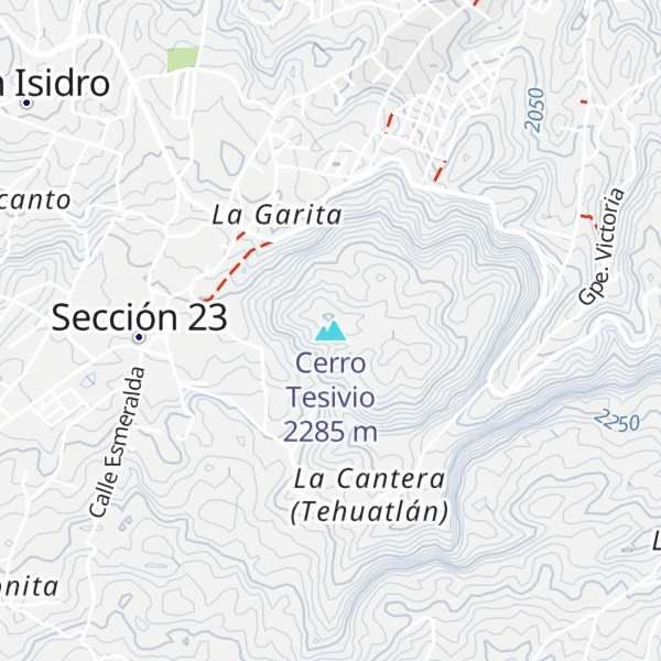 Map of Cerro Tesivio